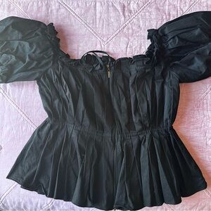 ANTONIO MELANI Black Off-Shoulder Blouse